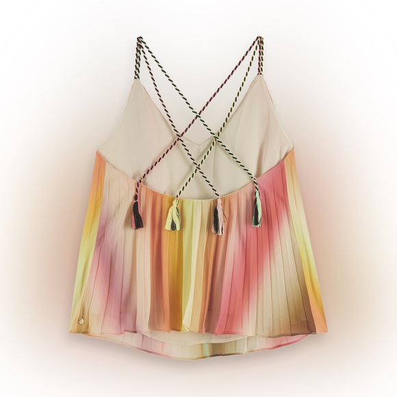 NWT $138 Scotch And Soda Pleated V-Neck Tank Top - Picture 11 of 11